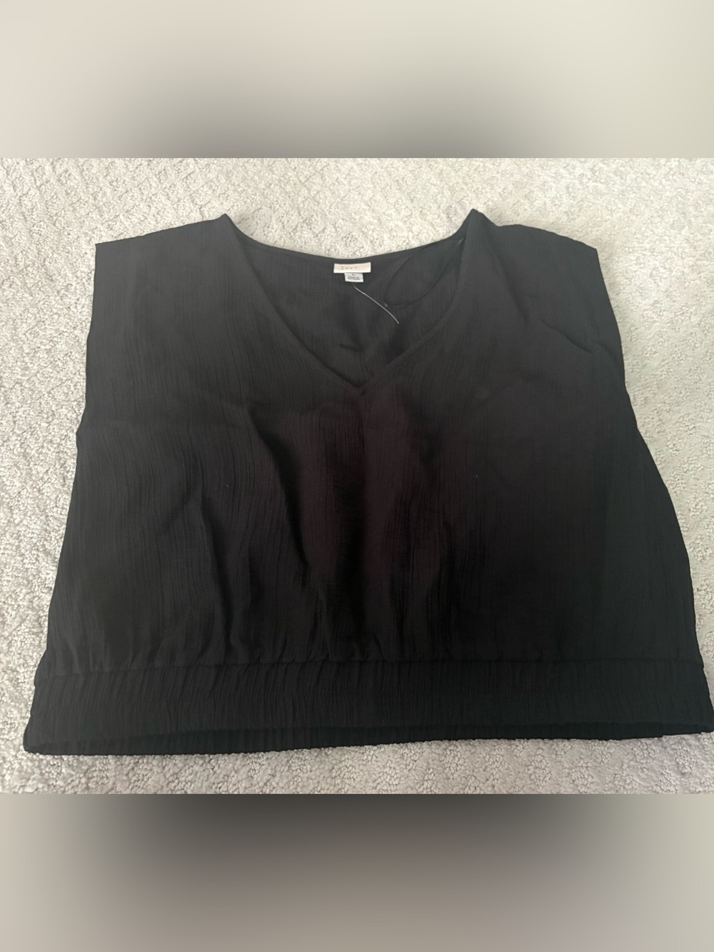 NWOT Women's Black V-Neck Sleeveless Top - A New Day